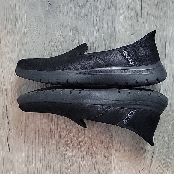 Skechers Black Slip INS shoes womens size 8.5 136544 - Picture 4 of 8